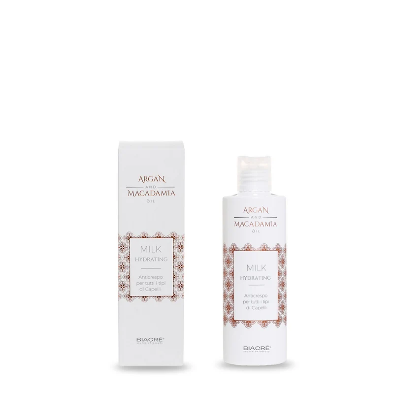 Latte Idratante MILK HYDRATING anticrespo 200 ML Argan e Macadamia Biacrè