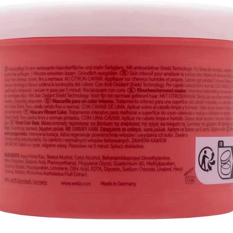 Wella Invigo Color Brilliance Fine Vibrant Color Mask 500ml - maschera per capelli normali-fini