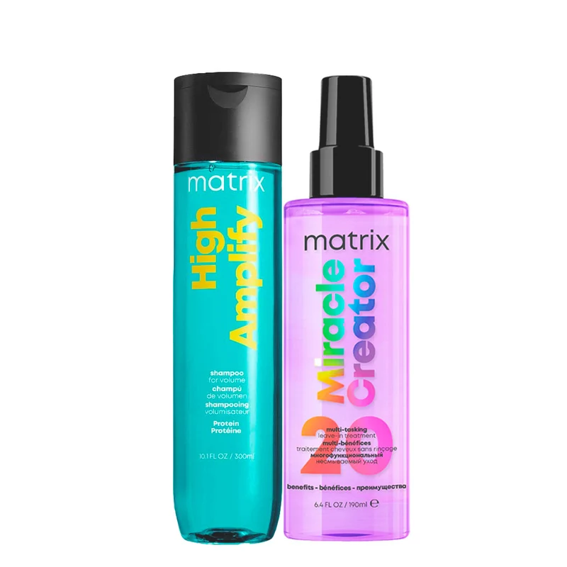 Matrix Haircare High Amplify Protein Shampoo 300ml Conditioner 300ml Miracle Creator 190ml