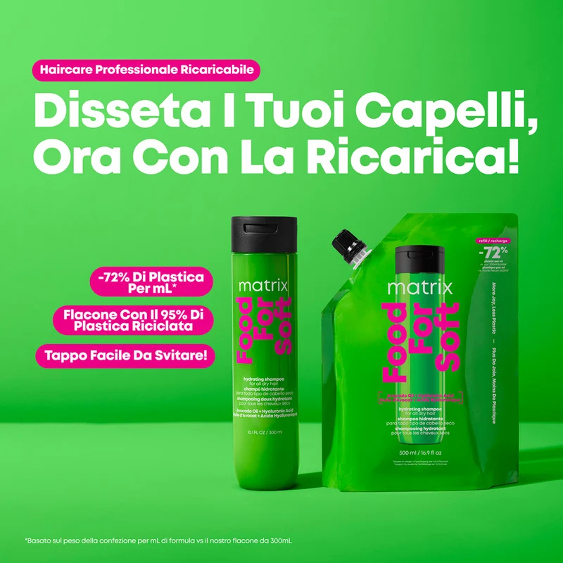 Matrix Food For Soft Shampoo Refill 500ml - eco-ricarica shampoo idratante