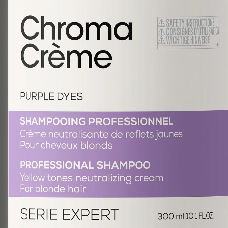 L'Oréal Professionnel Chroma Creme Purple Shampoo 300ml - shampoo antigiallo per capelli biondi