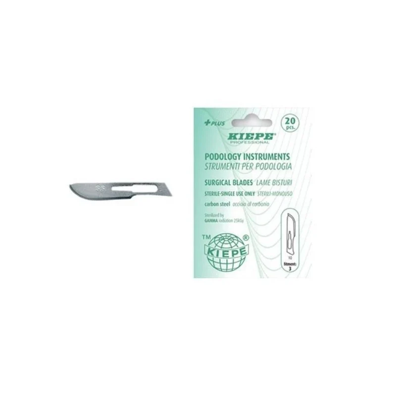 Kiepe Lame Bisturi Sterili N.10 in Acciaio Inox per Manico 443 - 20 Pezzi