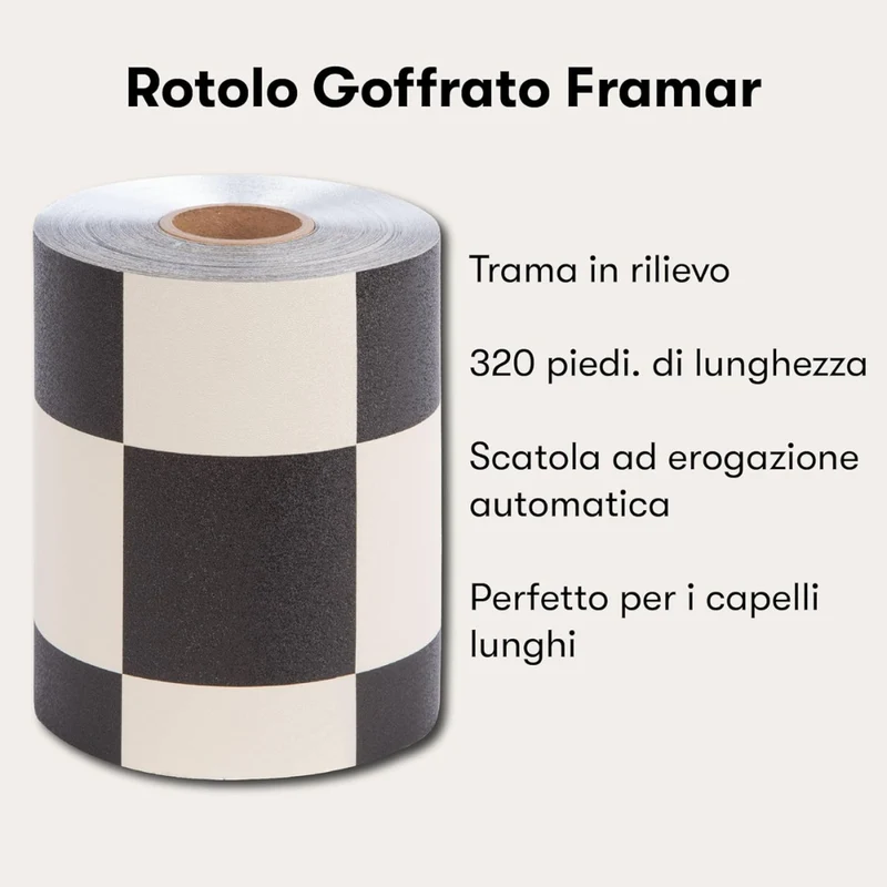 Framar Rotolo Alluminio Goffrato Checked Out per Colorazione e Meches