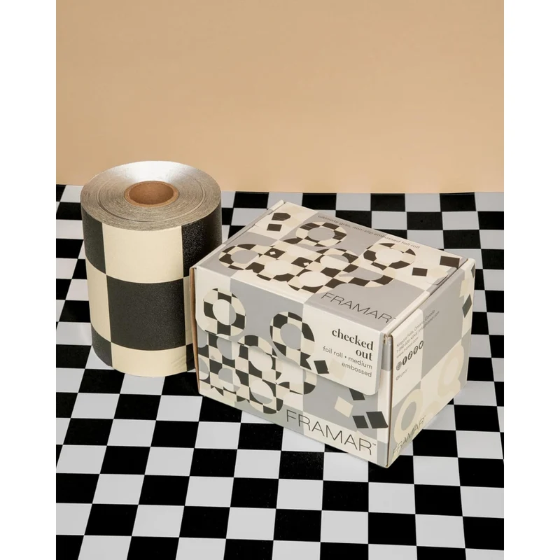 Framar Rotolo Alluminio Goffrato Checked Out per Colorazione e Meches