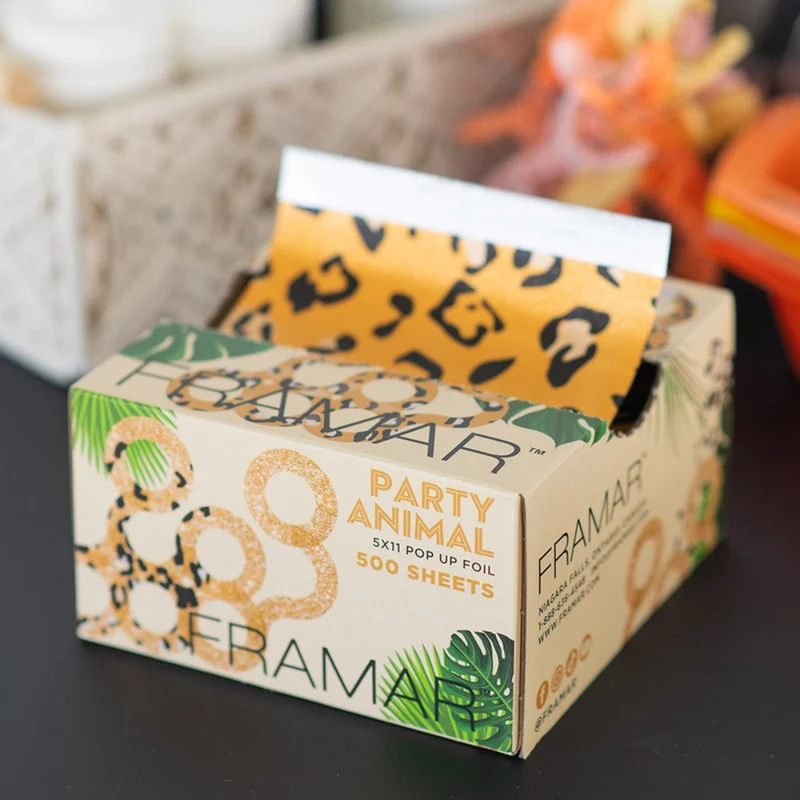 Framar Cartine Meches Pop Up Party Animal Leopardate 500pz