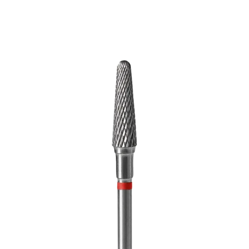 Staleks Pro Punta Fresa Carbide Tronco Rossa per Fresa 4x13 mm