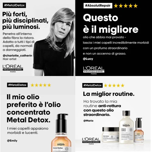 L'Oréal Professionnel Paris Serie Expert Metal Detox Oil 50ml - olio per capelli danneggiati