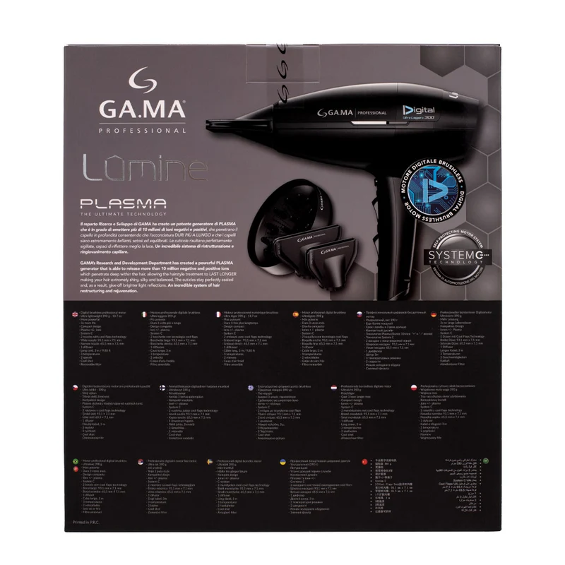 Ga.ma Professional Lumine Phon 80 Plasma Dgt - asciugacapelli