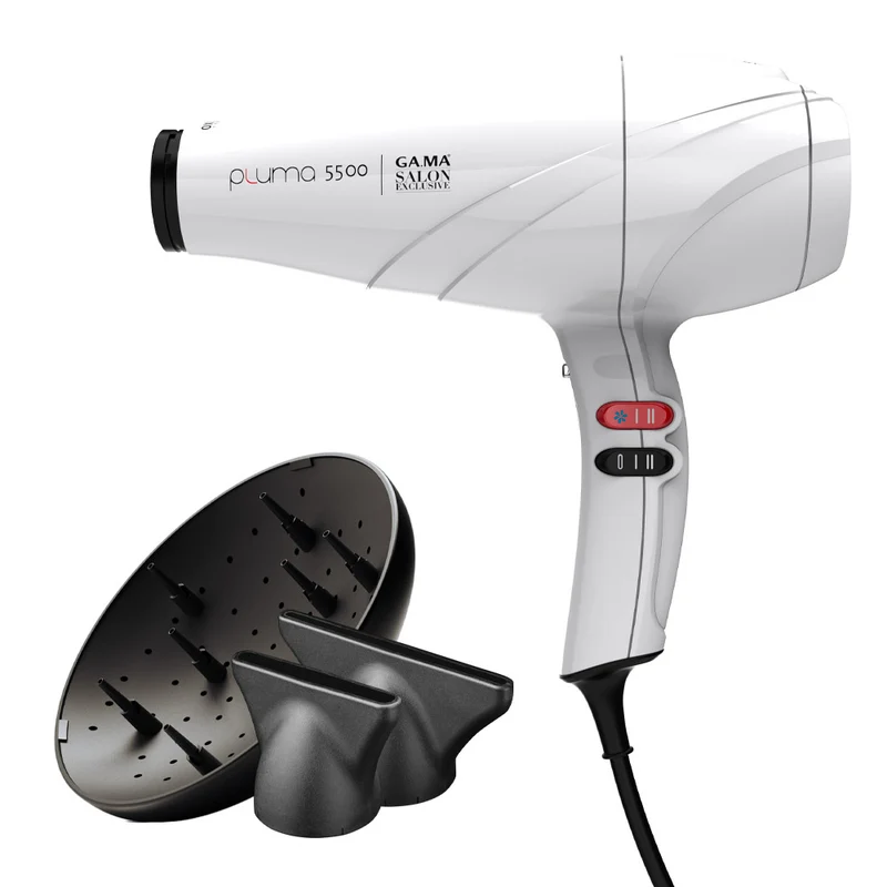 Ga.ma Professional Classic Pluma 5500 Oa Bianco - asciugacapelli
