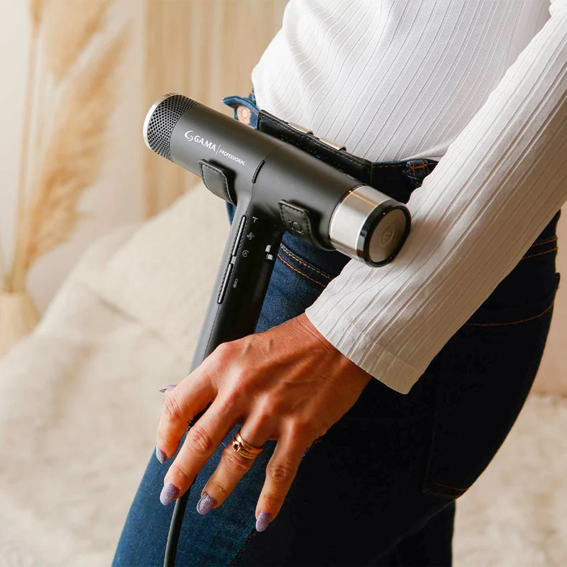 Ga.ma Professional Waist Holder & Wall Adapter Nero - supporto iQ per cintura o muro