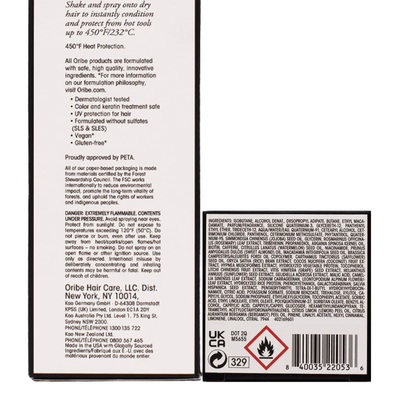Oribe Gold Lust Balm d'Or Heat Styling Shield 250ml - siero protezione dal calore