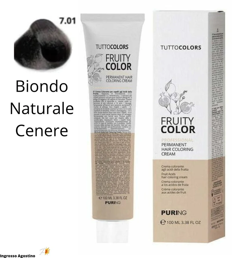 Tintura Fruity Color Puring 100ml 7.01 Biondo Naturale Cenere