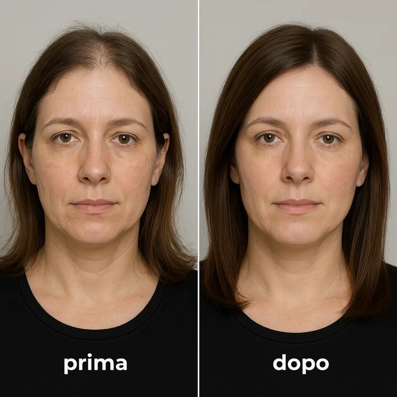 ColdHair Hair on Hair 20 cm Sistema Invisibile per Infoltimento e Riempimento Zone