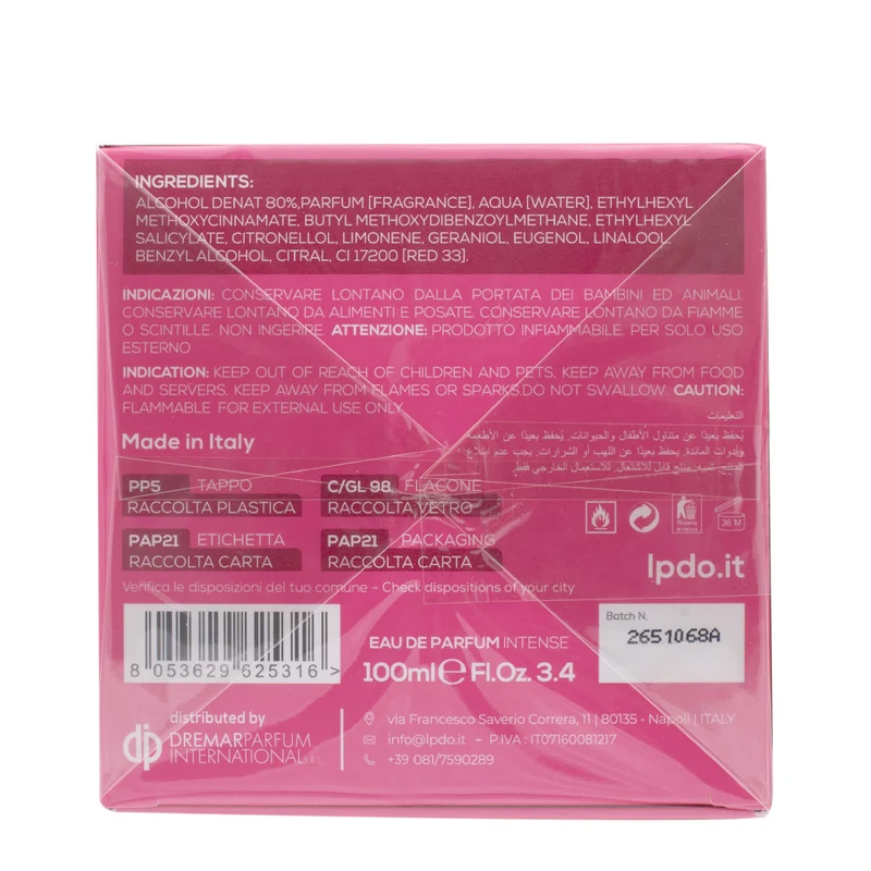 Lpdo Eau de Parfum Rose Sensuelle 100ml - profumo