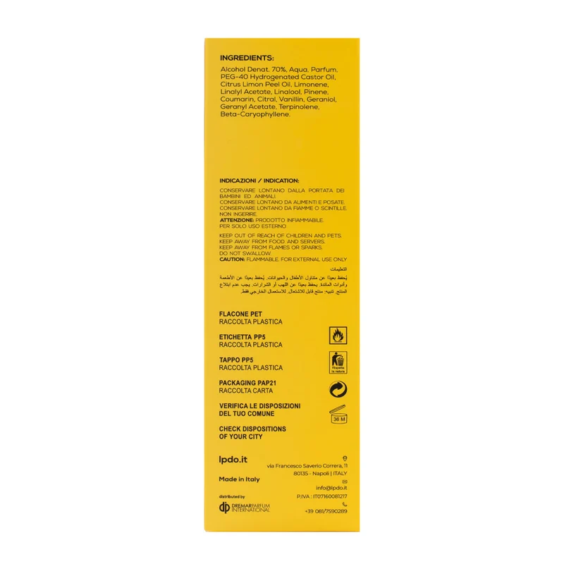 Lpdo Hair & Body Spray Lemon Delizia 250ml - acqua profumata