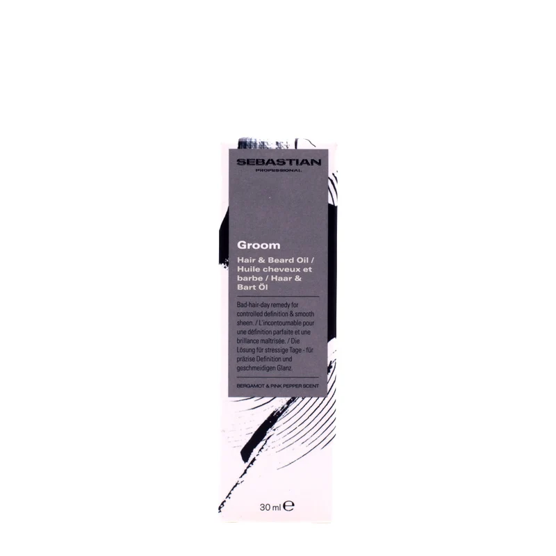 Sebastian Professional Groom Hair & Beard Oil 30ml - olio barba e capelli