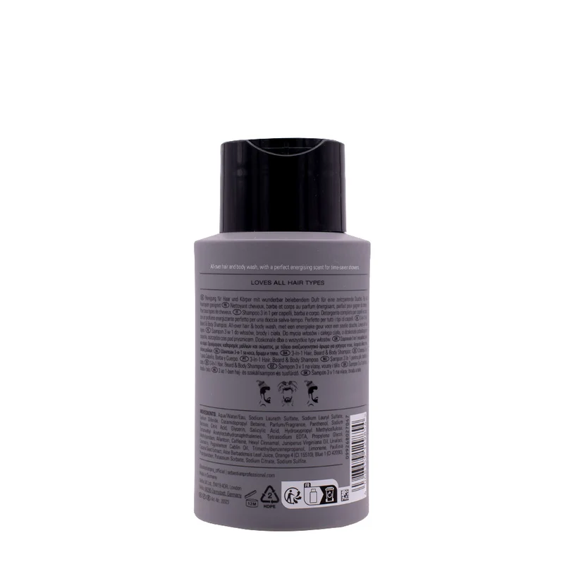 Sebastian Professional Multi-Tasker 3-In-1 Hair Beard & Body Shampoo 280ml - detergente 3-in-1
