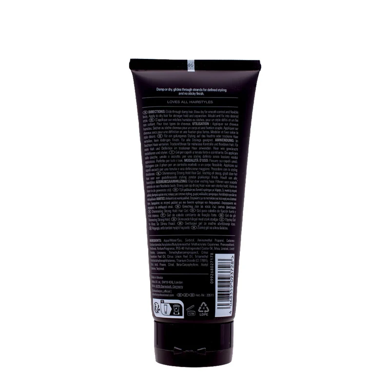 Sebastian Professional Gel Forte Shimmering Strong Hold Hair Gel 200ml - gel lucido tenuta forte