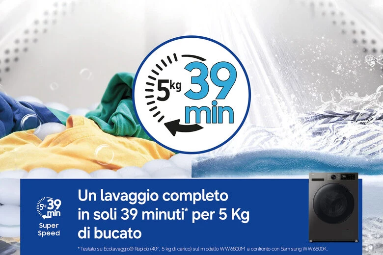 Samsung Lavasciuga ‎ Crystal Clean ‎9Kg + ‎6Kg WD90HG5U34BXET