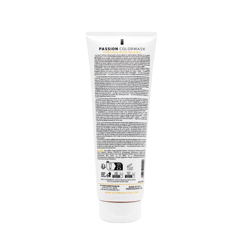 Alterego Passion Color Mask Vanilla 250ml - trattamento colorante nutriente