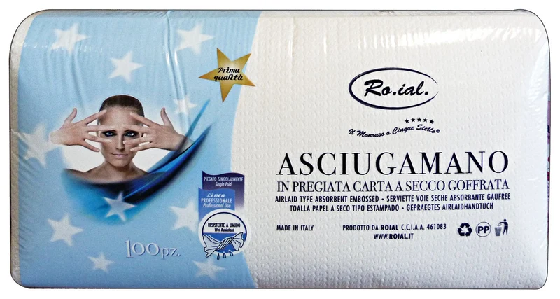 Asciugamani Monouso Piegati Roial 38x 70 cm 100pz