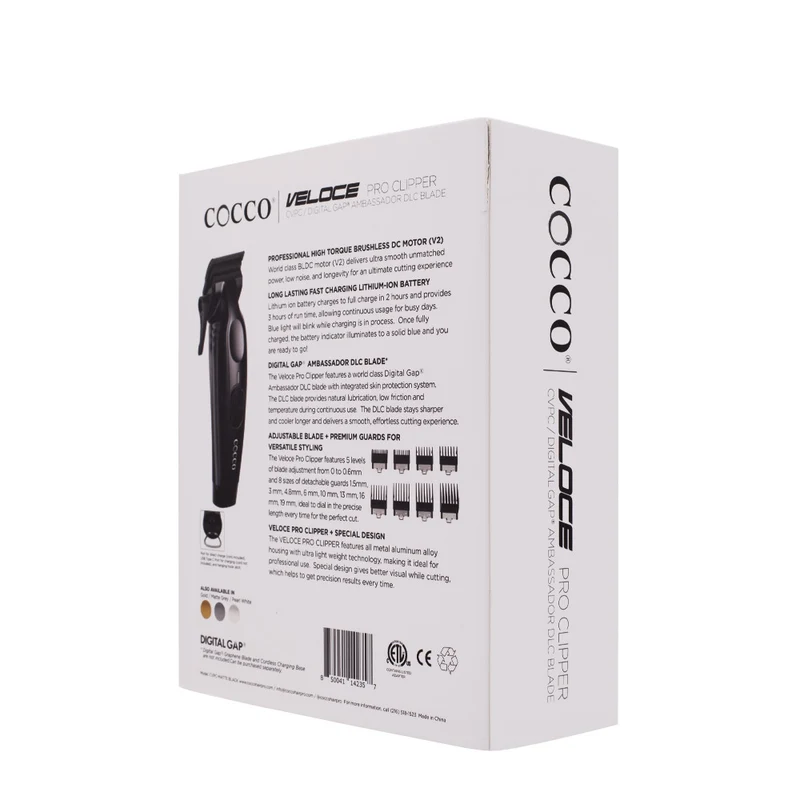Hair Gallery Resi Come Nuovi Cocco Veloce Pro Clipper Matte Black - confezione esterna lievemente danneggiata