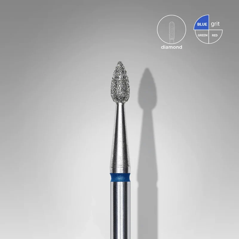 Staleks Punta Diamantata Goccia Blu – Ø 2,3 mm / Lunghezza 5 mm