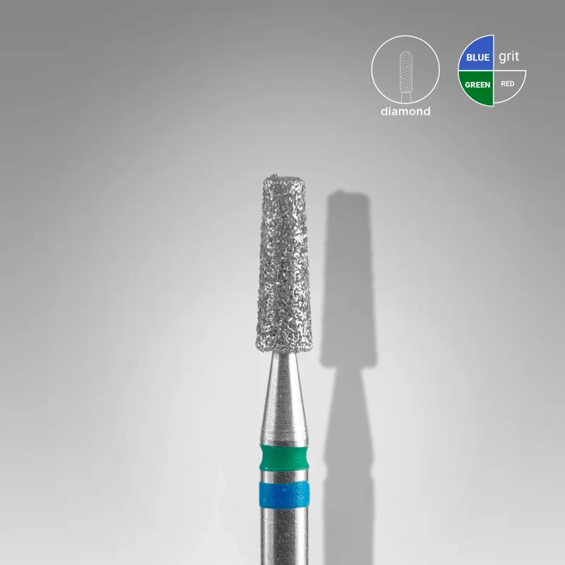 Staleks Punta Diamantata DUO Cono Blu-Verde Expert – Ø 2,5 mm / 8 mm