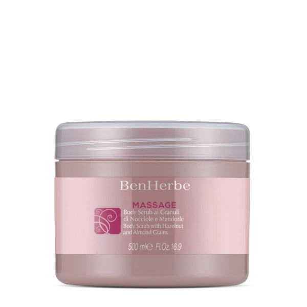 Scrub Corpo ai granuli di Nocciole e Mandorle 500ml benherbe