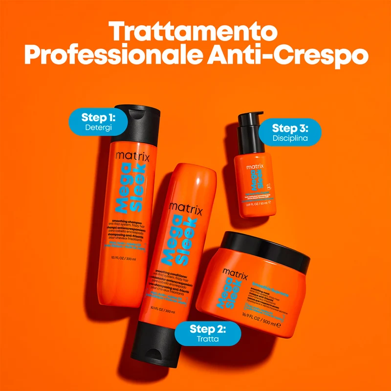 Matrix Haircare Mega Sleek Shampoo 300ml - shampoo levigante anti crespo