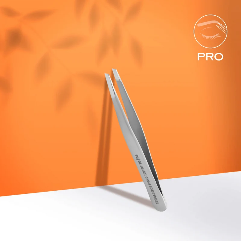 Staleks Pro Pinzetta per Sopracciglia EXPERT 10 Tipo 4 – Bordi Smussati Stretti