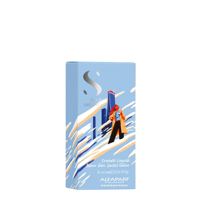 Alfaparf Milano Semi Di Lino Sublime Cristalli Liquidi Milano Vibes Blue Limited Edition 15ml - siero illuminante