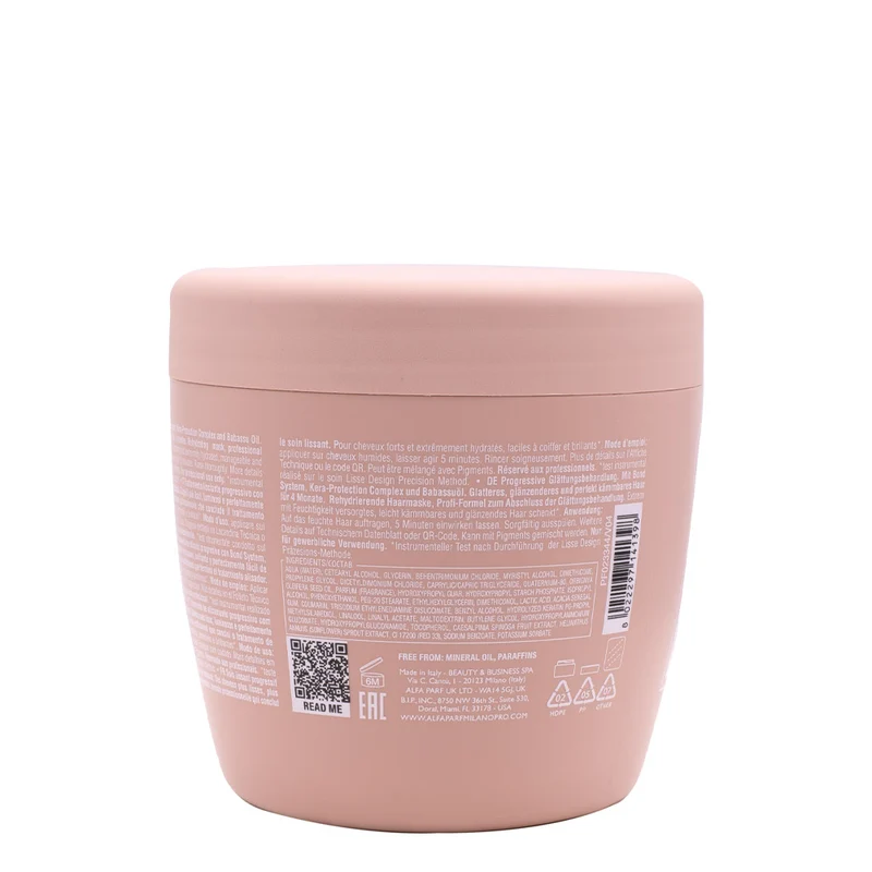 Alfaparf Milano Keratin Therapy Lisse Design Rehydrating Finish Mask 500gr - maschera trattamento lisciante