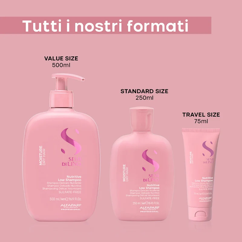 Alfaparf Milano Semi Di Lino Moisture Nutritive Low Shampoo75ml