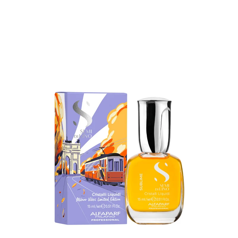 Alfaparf Milano Semi Di Lino Sublime Cristalli Liquidi Milano Vibes Lilac Limited Edition 15ml - siero illuminante