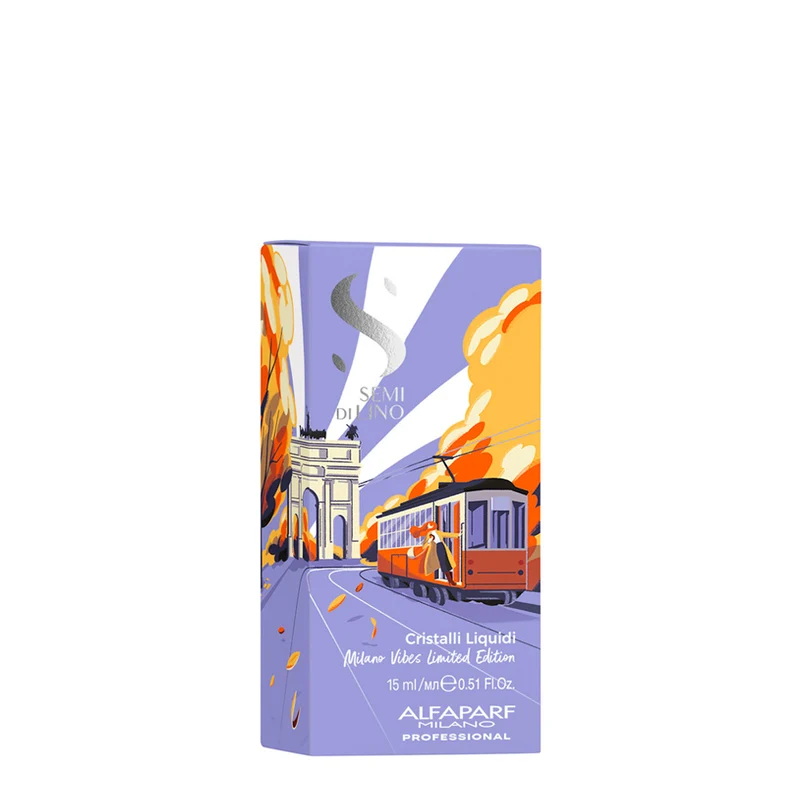 Alfaparf Milano Semi Di Lino Sublime Cristalli Liquidi Milano Vibes Lilac Limited Edition 15ml - siero illuminante