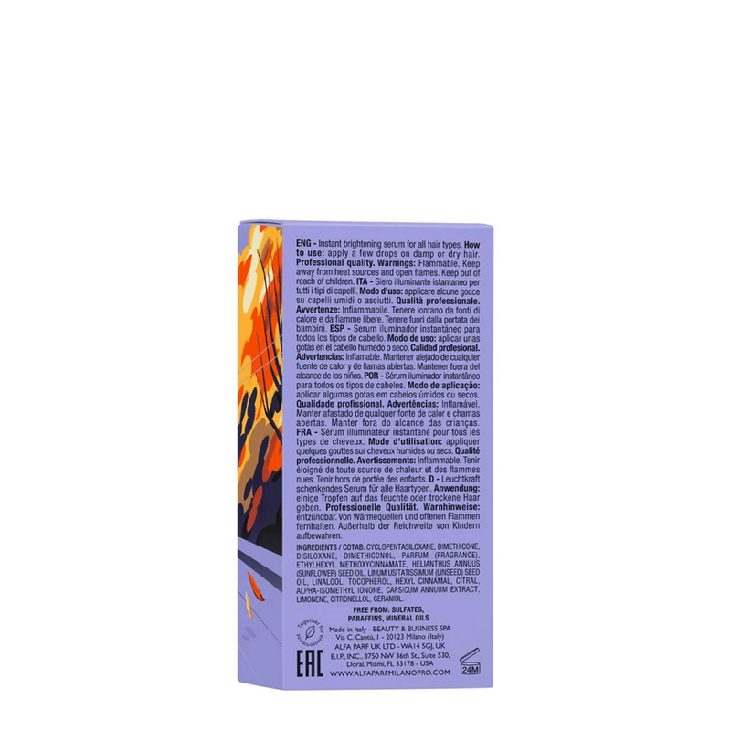 Alfaparf Milano Semi Di Lino Sublime Cristalli Liquidi Milano Vibes Lilac Limited Edition 15ml - siero illuminante