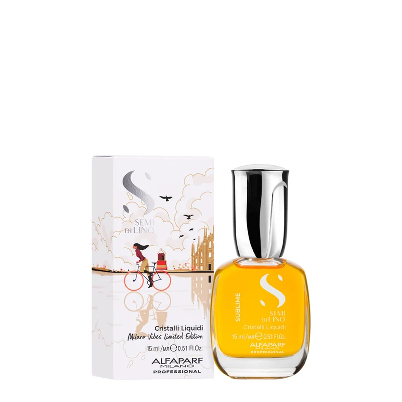 Alfaparf Milano Semi Di Lino Sublime Cristalli Liquidi Milano Vibes White Limited Edition 15ml - siero illuminante