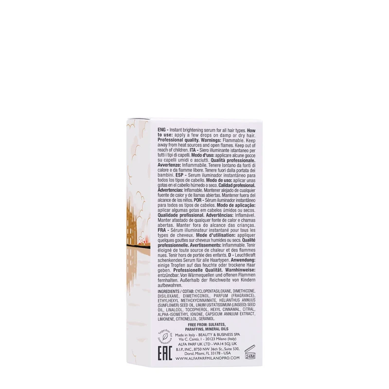 Alfaparf Milano Semi Di Lino Sublime Cristalli Liquidi Milano Vibes White Limited Edition 15ml - siero illuminante