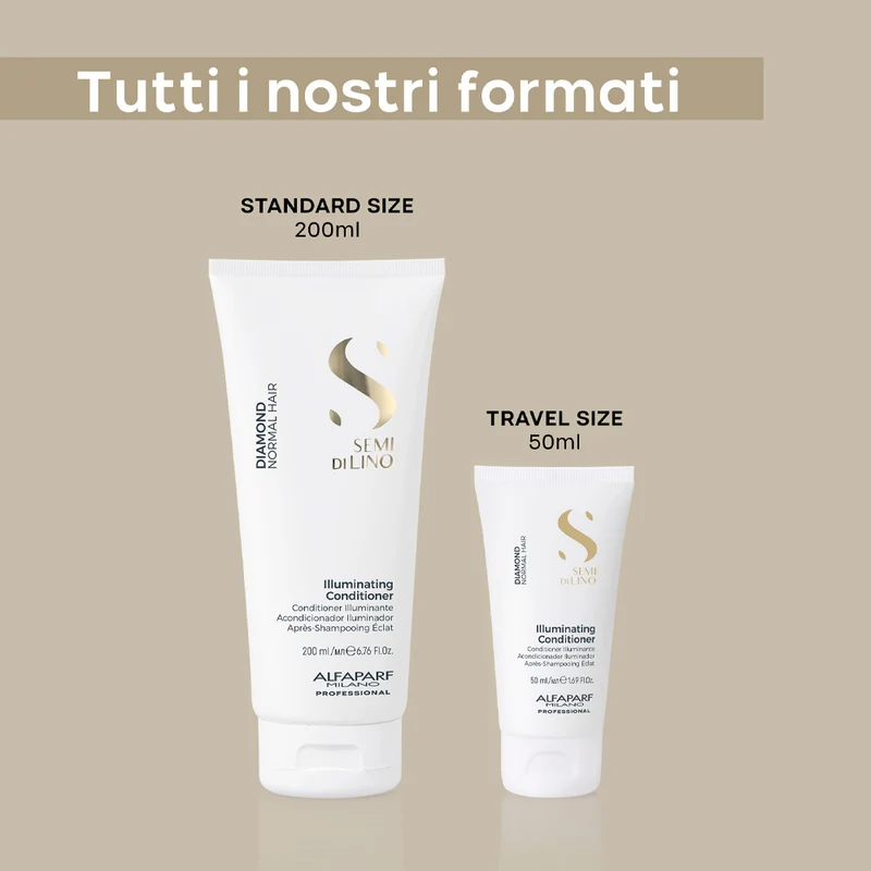 Alfaparf Milano Semi Di Lino Diamond Illuminating Conditioner 50ml - balsamo illuminante