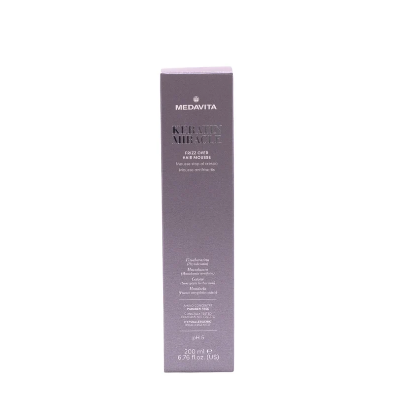 Medavita Lunghezze Keratin Miracle Frizz Over Hair Mousse 200ml - mousse pre-piega leave-in anti crespo