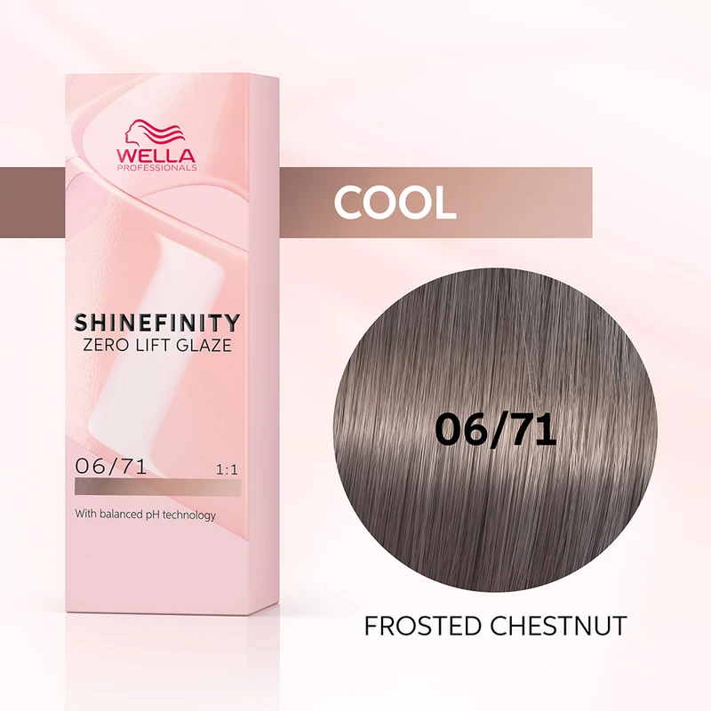 Wella Shinefinity Frosted Chestnut 06/71 Biondo Scuro Sabbia Cenere 60ml - colore demi-permanente