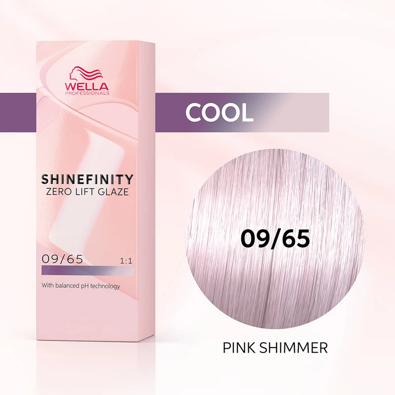 Wella Shinefinity Pink Shimmer 09/65 Biondo Chiarissimo Violetto Mogano 60ml - colore demi-permanente