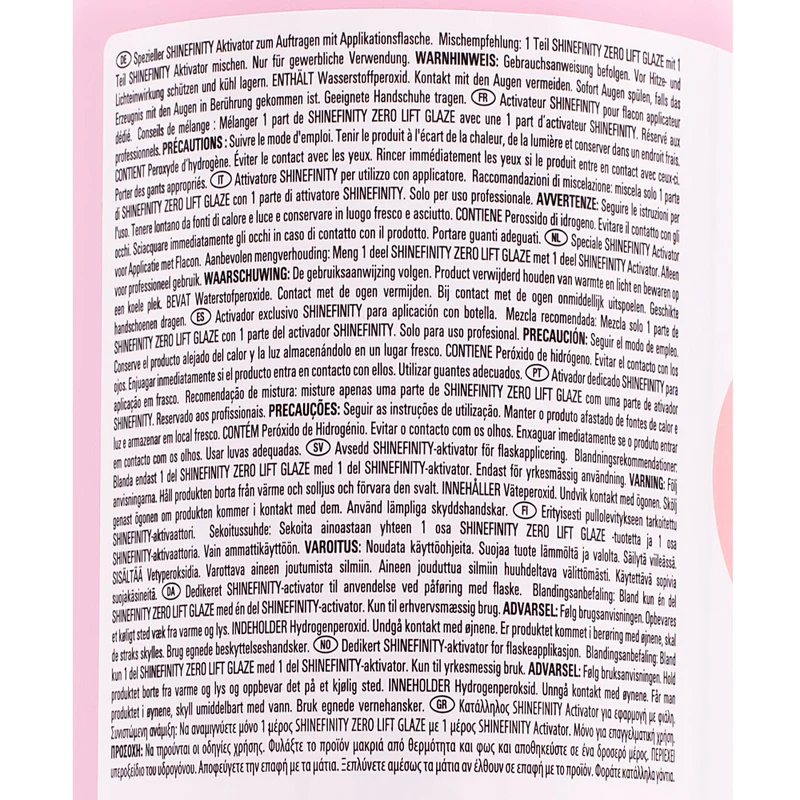 Wella Shinefinity Base Activator Bottle 2% 1000ml - ossigeno attivatore per bottiglia