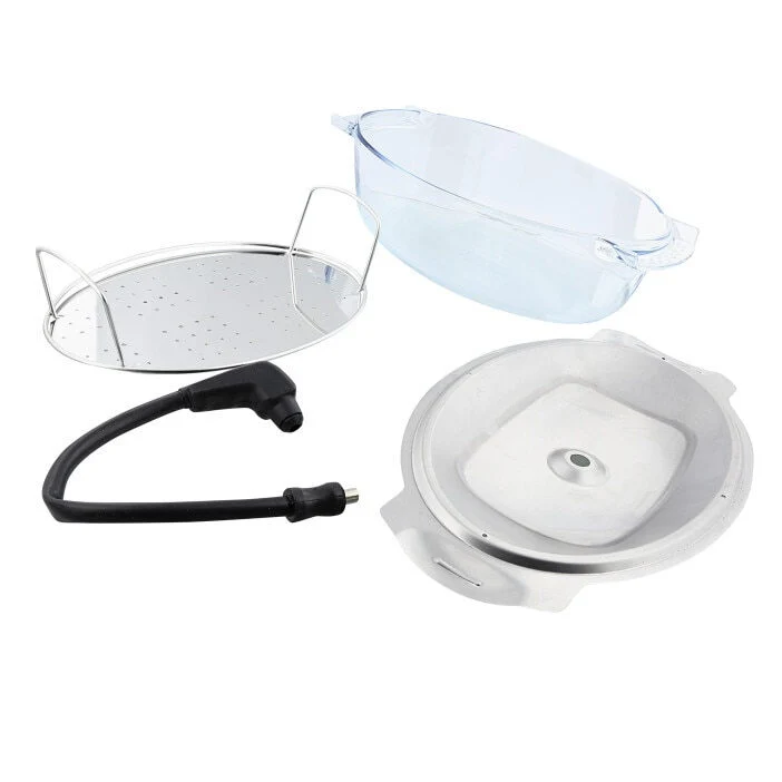 Electrolux S.STEAMKIT accessorio e componente per forno Nero, Acciaio inossidabile, Trasparente Vetro, Acciaio inossidabile Set per cottura a vapore