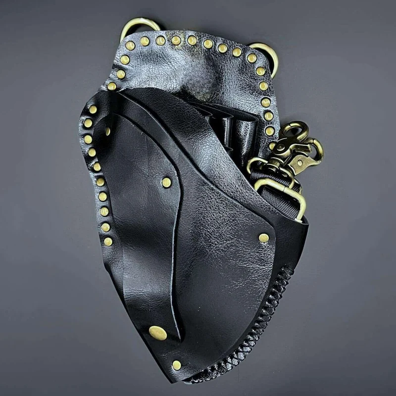 Fondina in pelle Juntetsu Heritage - 6 tasche per forbici