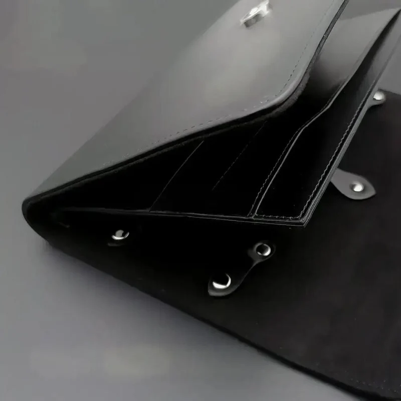 Juntetsu Custodia per forbici in pelle - 8 tasche di alta qualità
