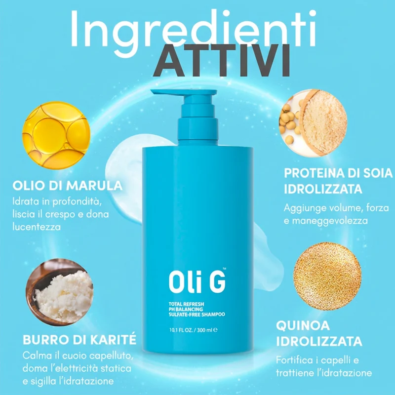 Oli G Total Refresh Ph Balancing Shampoo 300ml - shampoo riequilibrante del ph