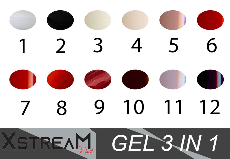 Smalto Semipermanente 3in1 XstreaM 7 ml (1-12)