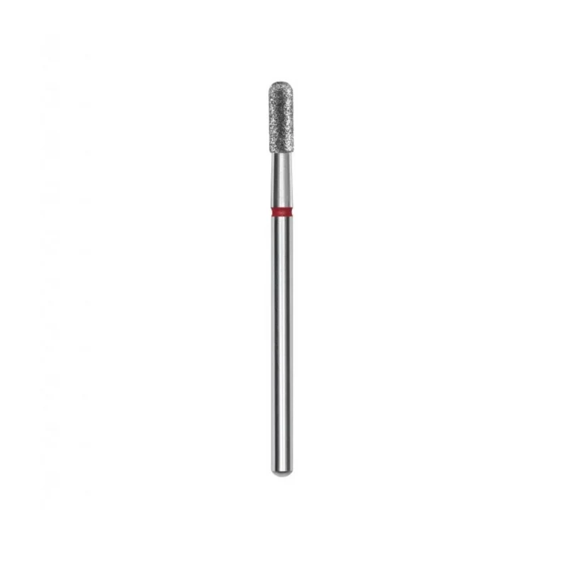 Staleks Pro Punta Fresa diamantata Cilindro Arrotondato, Rosso, Diametro 2.3 mm / Parte Operativa 6.5 mm FA30R023/6.5